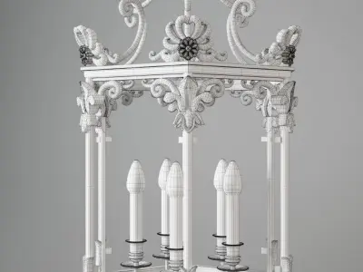 Vaughan Repton Hall Lantern CL0058 GI SE 3D model