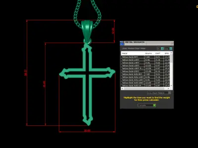 Cross Light Gold 4CP051 3DM STL 3D print model