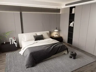 Modern Bedroom 3D Model 3D model
