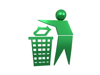 Recycle Symbols v7 007 Low-poly 3D model