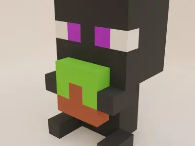 Enderman monster minecraft Low-poly 3D model