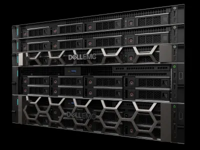 Data Server and Network Rack 3D model