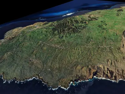 El Hierro Island full 3d model terrain 3D model
