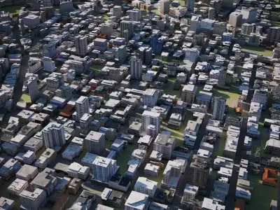 City 35 Low-poly 3D model