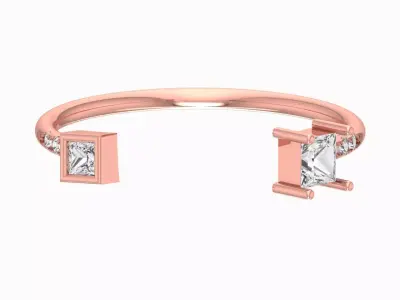 Women Light Weight Band Ring 3D print model shop