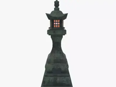 Medieval Torch V05 Low-poly 3D model