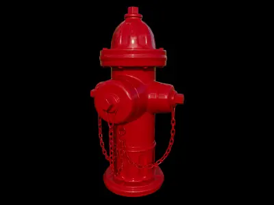 Fire hydrant game ready Low-poly 3D model