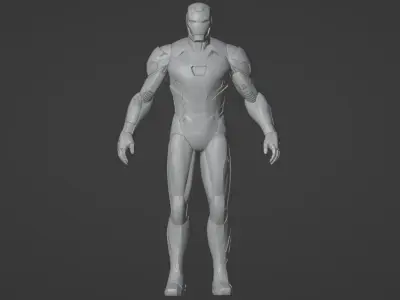 Iron Man Mark 46 - Fully Textured and Rigged 3D model 3D model
