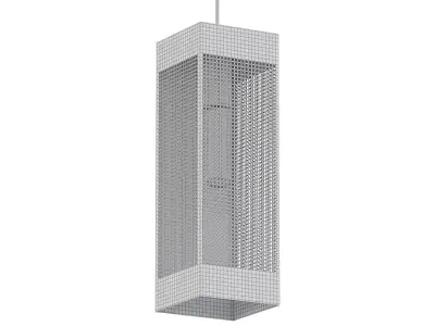 PENTA pendant light with square shape 3D model