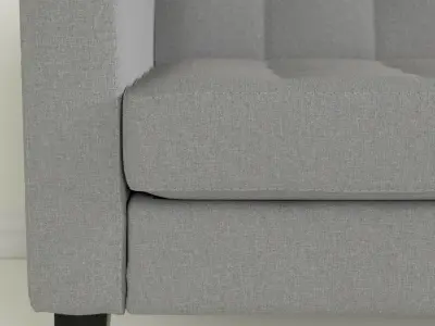 VEHKOO Fabric Sofa Bed Light Grey 3D model