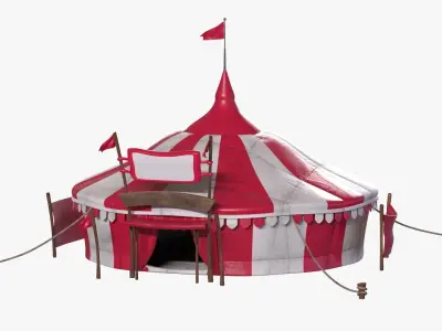 Circus Tent Low-poly 3D model order