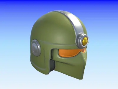 Sci-Fi Helmet 3D Model Low-poly 3D model