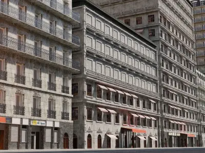 SuperBuilding V 1 Geometry Nodes Building Generator 3D model