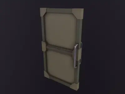 Steel Door 3D Model Low-poly 3D model