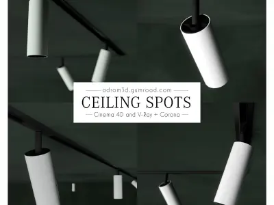 Spot set for Cinema 4D V-Ray and Corona 3D model