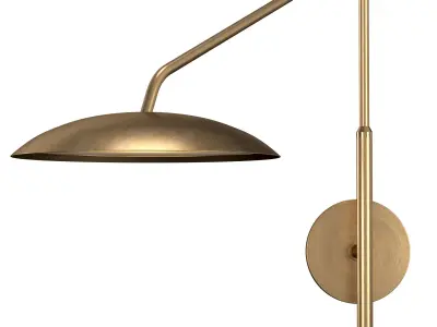 ASHER TASK SCONCE - ANTIQUED BRASS 3D model