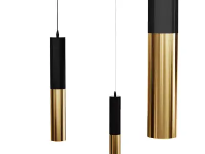 Oralie Pendant Light Brass  Black 3D model