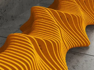 Parametric bench n2 3D model