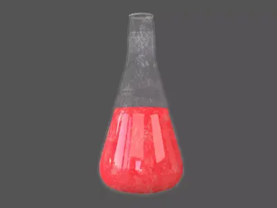 Laboratory Bottle v2 003 Low-poly 3D model