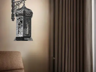 arabic wall Lamp 3D print model