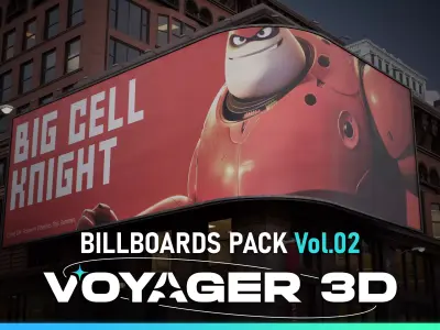 Billboards Pack Vol 02 Low-poly 3D model