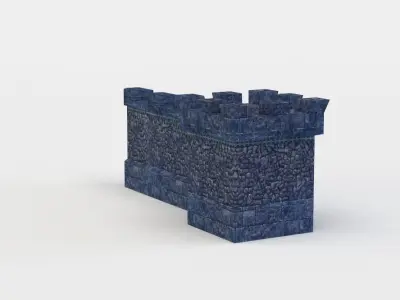 Masonry wall Low-poly 3D model