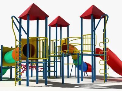 Playground Slide Low-poly 3D model purchase