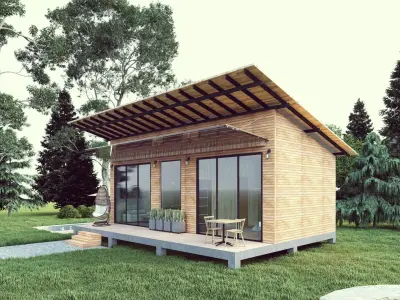 20 x 30 modern cabin House  3D model