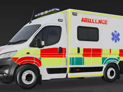 Ambulance Van 3D Model 3D model