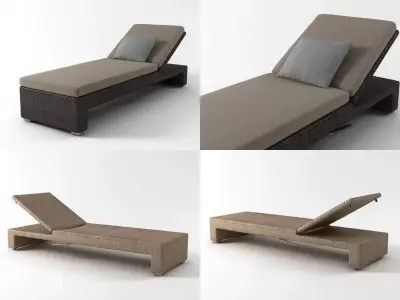 Lounge beach chair 3D model