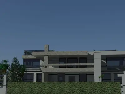 Villa modern house on beach 3D model