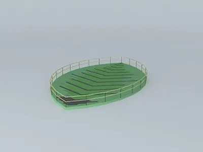 LEAF BASE WITH RAILING Free 3D model