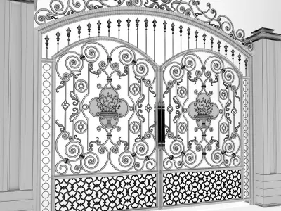  forge door Low-poly 3D model