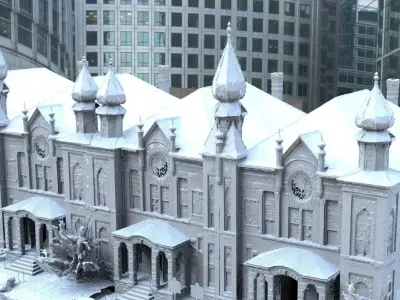 Houses expensive street 3D model