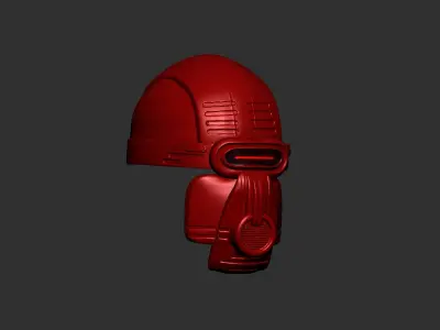 helmet high poly sculpt 3d printable  3D model 125