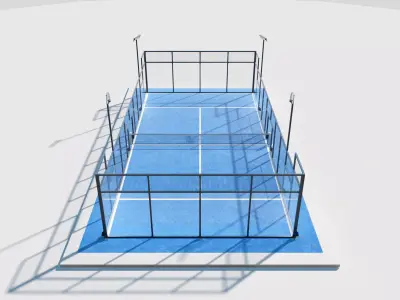 3D Padel Pickleball Court  Professional Sports Facility Model 3D model