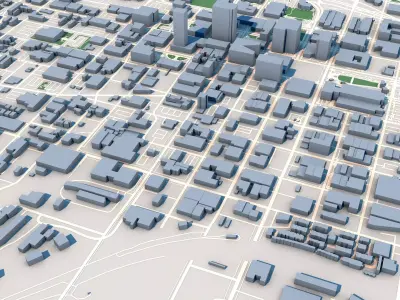 Omaha City in Nebraska USA  3D model