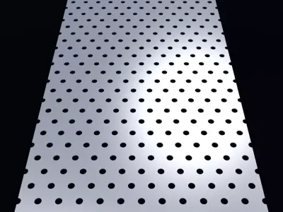 Perforated panel with 11 percent opening 25O94 3D model