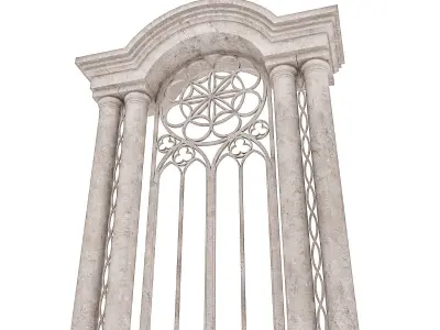 Classic Building Entrance 5 Low-poly 3D model