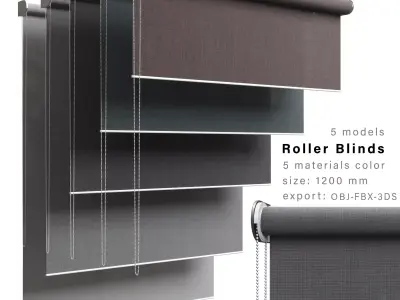 Roller blinds 01 3D model