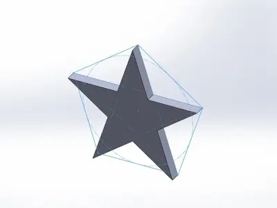 Simple star 3D model