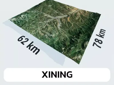 Xining China City Landscape 3D Model 3D model