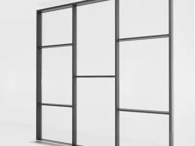 Panoramic glazing Stained glass 37 Low-poly 3D model