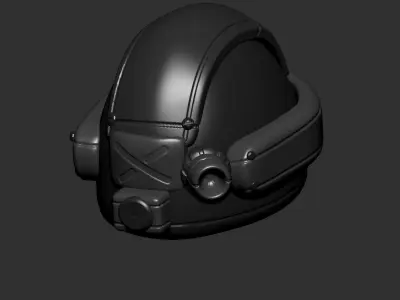 helmet high poly sculpt 3d printable ver 7 3D model 3D model 49