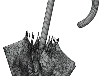 Wooden umbrella holder HG2 3D model