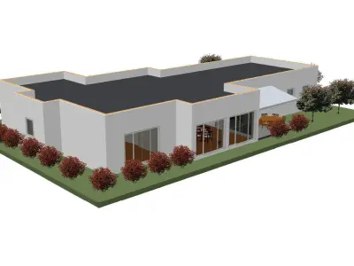 House with garage - Casa parter cu garaj Free 3D model