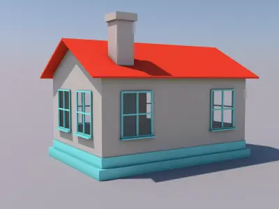 Cartoon House 3D model