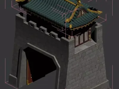 Beijing City - City Gate 02 3D model