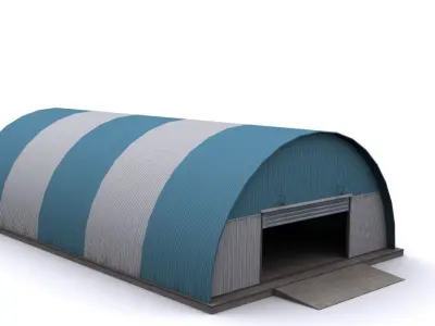 Hangar a2 Low-poly 3D model