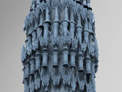 Celtic Gods Tower 2 3D model
